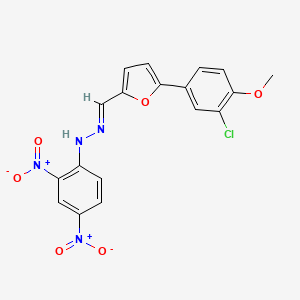 N-[(E)-[5-(3-chloro-4-methoxyphenyl)furan-2-yl]methylideneamino]-2,4-dinitroaniline