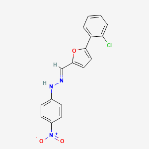 molecular formula C17H12ClN3O3 B3834294 5-(2-chlorophenyl)-2-furaldehyde (4-nitrophenyl)hydrazone 