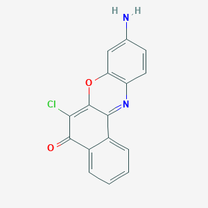 molecular formula C16H9ClN2O2 B3834321 9-amino-6-chloro-5H-benzo[a]phenoxazin-5-one 