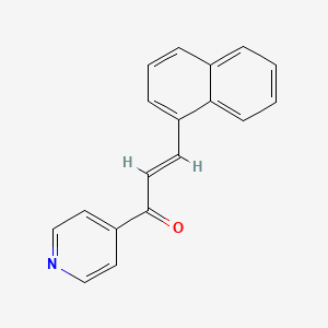 molecular formula C18H13NO B3834325 3-(1-naphthyl)-1-(4-pyridinyl)-2-propen-1-one 
