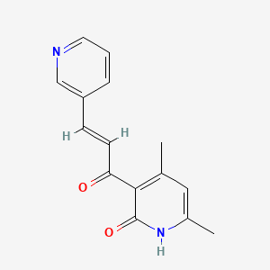 molecular formula C15H14N2O2 B3834336 4,6-dimethyl-3-[3-(3-pyridinyl)acryloyl]-2(1H)-pyridinone 