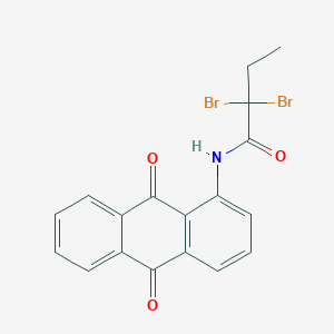 molecular formula C18H13Br2NO3 B3834340 2,2-dibromo-N-(9,10-dioxo-9,10-dihydro-1-anthracenyl)butanamide 