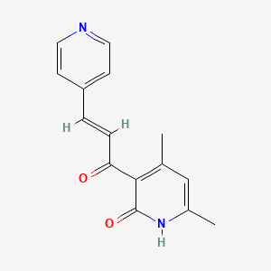 molecular formula C15H14N2O2 B3834345 4,6-dimethyl-3-[3-(4-pyridinyl)acryloyl]-2(1H)-pyridinone 