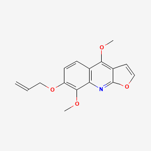 molecular formula C16H15NO4 B3834355 7-(allyloxy)-4,8-dimethoxyfuro[2,3-b]quinoline 