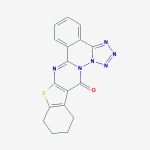 molecular formula C17H12N6OS B383436 10,11,12,13-tetrahydro-14H-[1]benzothieno[2',3':4,5]pyrimido[2,1-a]tetraazolo[1,5-c]phthalazin-14-one 
