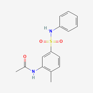 molecular formula C15H16N2O3S B3834377 N-[5-(anilinosulfonyl)-2-methylphenyl]acetamide 