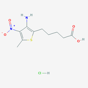 molecular formula C10H15ClN2O4S B3834400 5-(3-amino-5-methyl-4-nitro-2-thienyl)pentanoic acid hydrochloride 