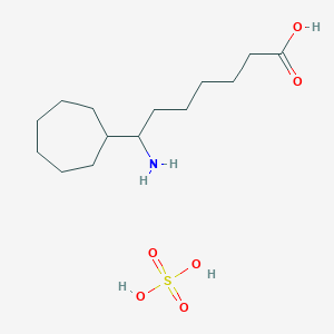 molecular formula C14H29NO6S B3834431 7-amino-7-cycloheptylheptanoic acid sulfate 