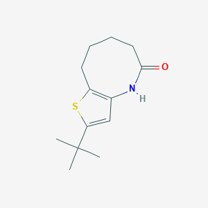 molecular formula C13H19NOS B3834439 2-tert-butyl-6,7,8,9-tetrahydrothieno[3,2-b]azocin-5(4H)-one 