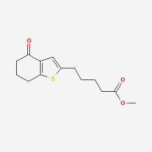 molecular formula C14H18O3S B3834441 methyl 5-(4-oxo-4,5,6,7-tetrahydro-1-benzothien-2-yl)pentanoate 