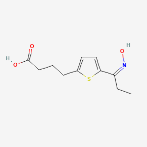 molecular formula C11H15NO3S B3834449 4-[5-(N-hydroxypropanimidoyl)-2-thienyl]butanoic acid 