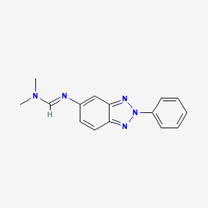 molecular formula C15H15N5 B3834454 N,N-dimethyl-N'-(2-phenyl-2H-1,2,3-benzotriazol-5-yl)imidoformamide 