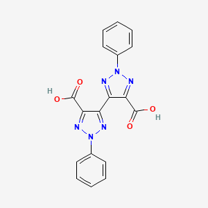 molecular formula C18H12N6O4 B3834460 2,2'-diphenyl-2H,2'H-4,4'-bi-1,2,3-triazole-5,5'-dicarboxylic acid 