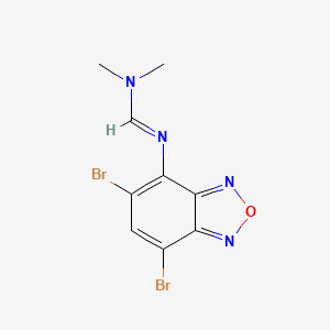 molecular formula C9H8Br2N4O B3834470 N'-(5,7-dibromo-2,1,3-benzoxadiazol-4-yl)-N,N-dimethylimidoformamide 
