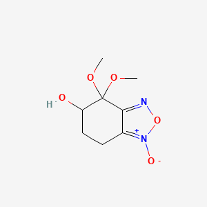 molecular formula C8H12N2O5 B3834476 4,4-dimethoxy-4,5,6,7-tetrahydro-2,1,3-benzoxadiazol-5-ol 1-oxide 