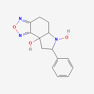 molecular formula C14H15N3O3 B3834481 7-phenyl-5,5a,7,8-tetrahydro-4H-[1,2,5]oxadiazolo[3,4-e]indole-6,8a-diol 