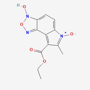 ethyl 6-hydroxy-7-methyl-6H-[1,2,5]oxadiazolo[3,4-e]indole-8-carboxylate 3-oxide