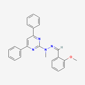 molecular formula C25H22N4O B3834502 2-methoxybenzaldehyde (4,6-diphenyl-2-pyrimidinyl)(methyl)hydrazone 