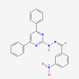 molecular formula C23H17N5O2 B3834517 3-nitrobenzaldehyde (4,6-diphenyl-2-pyrimidinyl)hydrazone 