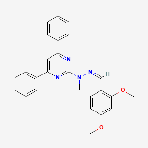 molecular formula C26H24N4O2 B3834534 2,4-dimethoxybenzaldehyde (4,6-diphenyl-2-pyrimidinyl)(methyl)hydrazone 