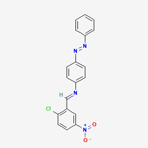 molecular formula C19H13ClN4O2 B3834583 (2-chloro-5-nitrobenzylidene)[4-(phenyldiazenyl)phenyl]amine 
