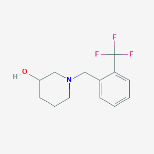 molecular formula C13H16F3NO B3834590 1-[2-(trifluoromethyl)benzyl]-3-piperidinol 