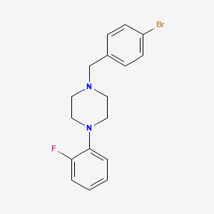 molecular formula C17H18BrFN2 B3834611 1-(4-bromobenzyl)-4-(2-fluorophenyl)piperazine 