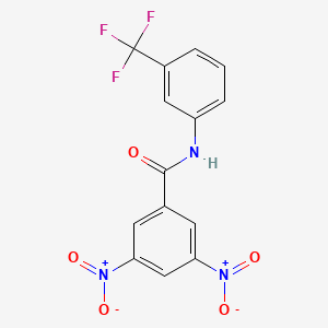 molecular formula C14H8F3N3O5 B3834619 3,5-dinitro-N-[3-(trifluoromethyl)phenyl]benzamide 