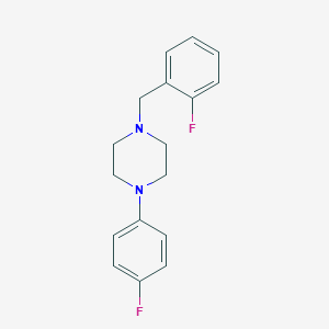 molecular formula C17H18F2N2 B3834623 1-(2-fluorobenzyl)-4-(4-fluorophenyl)piperazine 