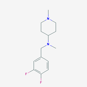 molecular formula C14H20F2N2 B3834650 N-(3,4-difluorobenzyl)-N,1-dimethyl-4-piperidinamine 