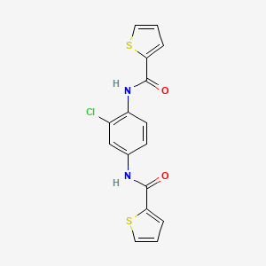 molecular formula C16H11ClN2O2S2 B3834657 N,N'-(2-chloro-1,4-phenylene)di(2-thiophenecarboxamide) 