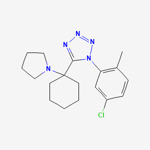 molecular formula C18H24ClN5 B3834683 1-(5-chloro-2-methylphenyl)-5-[1-(1-pyrrolidinyl)cyclohexyl]-1H-tetrazole 