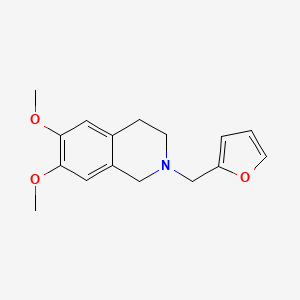 molecular formula C16H19NO3 B3834720 2-(2-furylmethyl)-6,7-dimethoxy-1,2,3,4-tetrahydroisoquinoline 