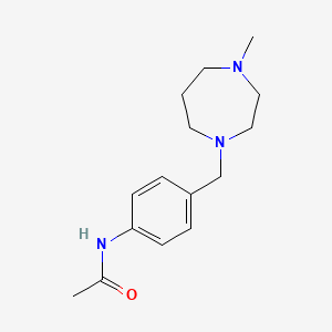 molecular formula C15H23N3O B3834732 N-{4-[(4-methyl-1,4-diazepan-1-yl)methyl]phenyl}acetamide 