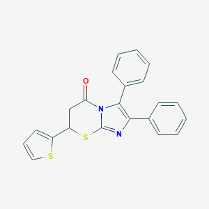 molecular formula C22H16N2OS2 B383474 2,3-diphenyl-7-(2-thienyl)-6,7-dihydro-5H-imidazo[2,1-b][1,3]thiazin-5-one CAS No. 488743-48-2