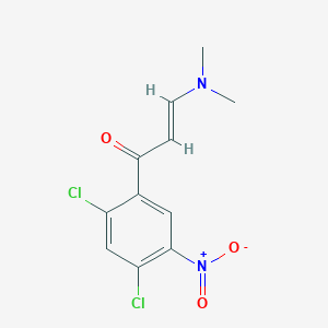 molecular formula C11H10Cl2N2O3 B3834741 1-(2,4-dichloro-5-nitrophenyl)-3-(dimethylamino)-2-propen-1-one 