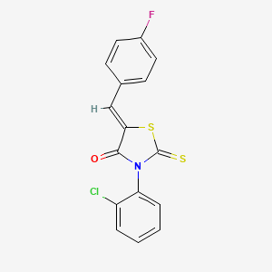 molecular formula C16H9ClFNOS2 B3834746 3-(2-chlorophenyl)-5-(4-fluorobenzylidene)-2-thioxo-1,3-thiazolidin-4-one 