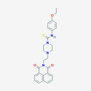 molecular formula C27H28N4O3S B383475 4-[2-(1,3-dioxobenzo[de]isoquinolin-2-yl)ethyl]-N-(4-ethoxyphenyl)piperazine-1-carbothioamide CAS No. 442557-39-3