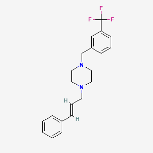 molecular formula C21H23F3N2 B3834752 1-(3-phenyl-2-propen-1-yl)-4-[3-(trifluoromethyl)benzyl]piperazine 