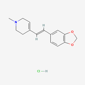 molecular formula C15H18ClNO2 B3834762 4-[2-(1,3-benzodioxol-5-yl)vinyl]-1-methyl-1,2,3,6-tetrahydropyridine hydrochloride 