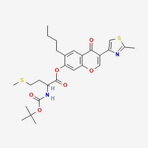 6-butyl-3-(2-methyl-1,3-thiazol-4-yl)-4-oxo-4H-chromen-7-yl N-(tert-butoxycarbonyl)methioninate