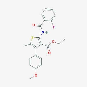 Ethyl 2-(2-fluorobenzamido)-4-(4-methoxyphenyl)-5-methylthiophene-3-carboxylate