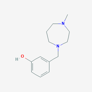 molecular formula C13H20N2O B3834799 3-[(4-methyl-1,4-diazepan-1-yl)methyl]phenol 
