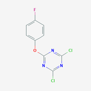 molecular formula C9H4Cl2FN3O B038348 2,4-二氯-6-(4-氟苯氧基)-1,3,5-三嗪 CAS No. 112748-46-6