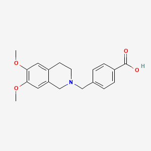 molecular formula C19H21NO4 B3834816 4-[(6,7-dimethoxy-3,4-dihydro-2(1H)-isoquinolinyl)methyl]benzoic acid 