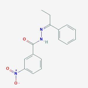 molecular formula C16H15N3O3 B3834828 3-nitro-N'-(1-phenylpropylidene)benzohydrazide 