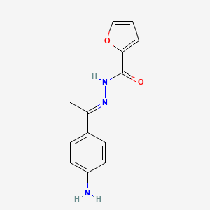 molecular formula C13H13N3O2 B3834830 N'-[1-(4-aminophenyl)ethylidene]-2-furohydrazide 