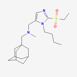 molecular formula C22H37N3O2S B3834842 (1-adamantylmethyl){[1-butyl-2-(ethylsulfonyl)-1H-imidazol-5-yl]methyl}methylamine 