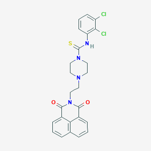 molecular formula C25H22Cl2N4O2S B383486 N-(2,3-dichlorophenyl)-4-[2-(1,3-dioxobenzo[de]isoquinolin-2-yl)ethyl]piperazine-1-carbothioamide CAS No. 442557-44-0