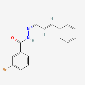 molecular formula C17H15BrN2O B3834865 3-bromo-N'-(1-methyl-3-phenyl-2-propen-1-ylidene)benzohydrazide 